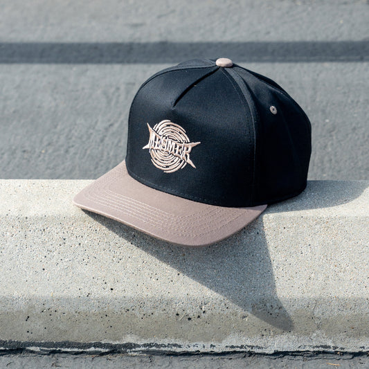 Mesmer spiral cap - black/cream